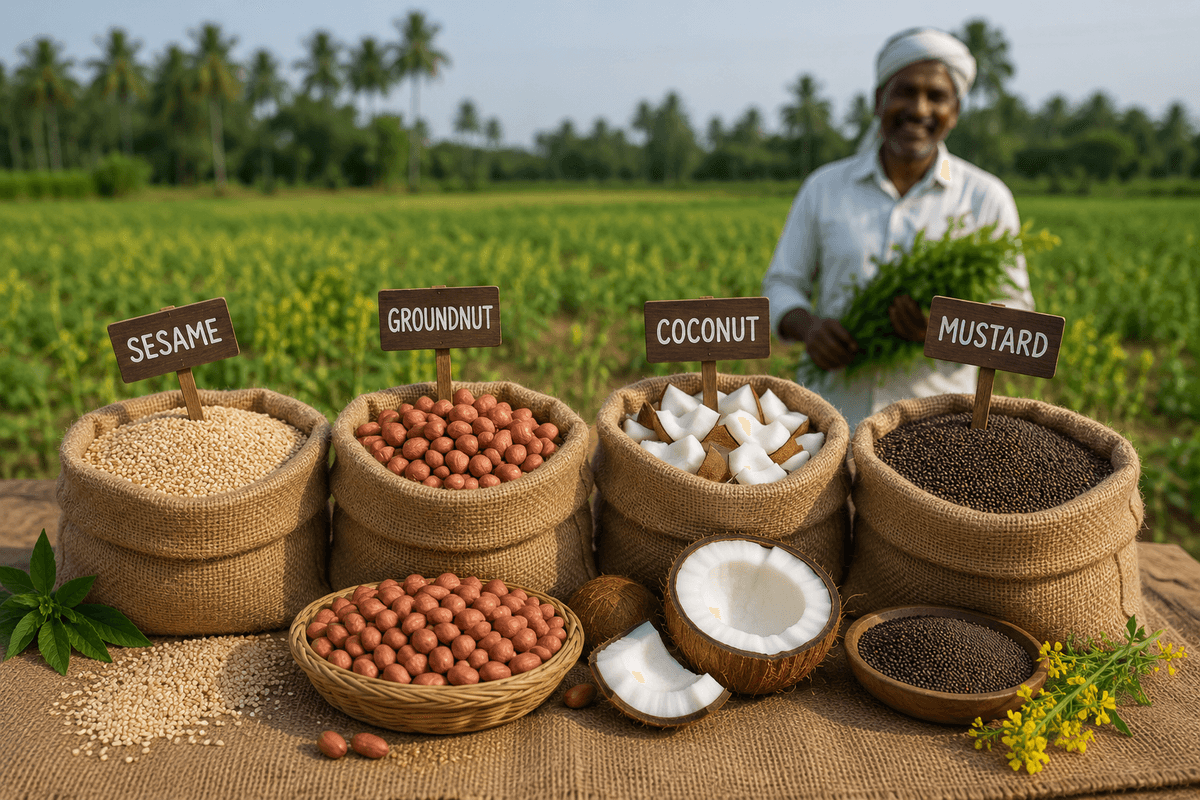Oil seeds sourced from South Indian farmers
